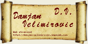Damjan Velimirović vizit kartica